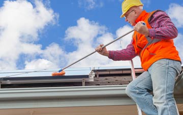 White Lackington soft wash roof cleaning
